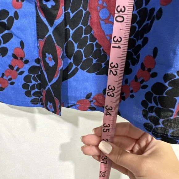 NWT Sezane [ 4 US / 36 ] Lola Printed V Neck Mini Dress in Atla Beue #Q374 - Picture 16 of 16